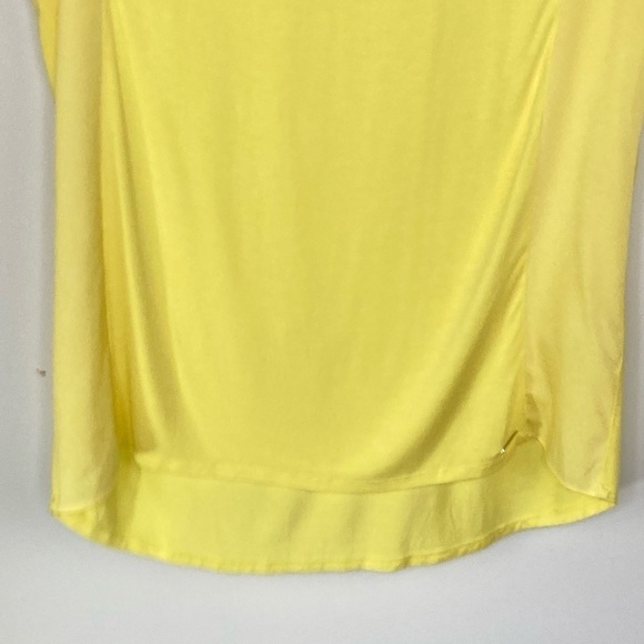 Calvin Klein Yellow Cap Sleeve Scoop Neck Top - Picture 4 of 10